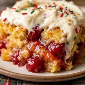 Christmas Dump Cake With Frosting Easy 3 Ingredient Holiday Feed A Crowd