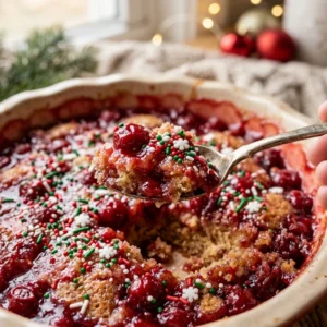 Christmas Dump Cake With Sprinkles Easy 3 Ingredient Holiday Kids