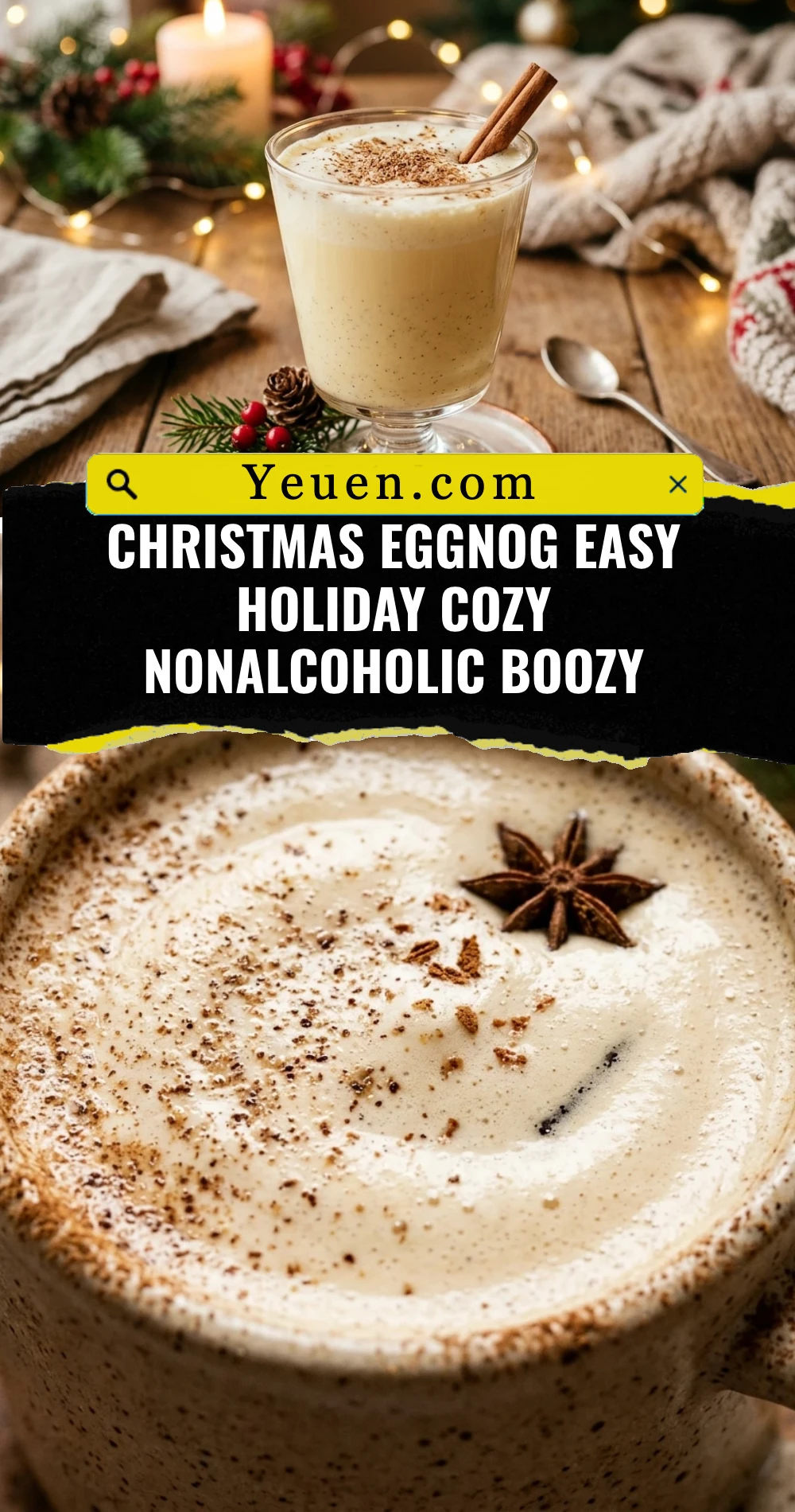Christmas Eggnog Easy Holiday Cozy Nonalcoholic Boozy