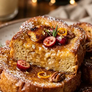 Christmas Eggnog French Toast Make Ahead Easy Feed Crowd