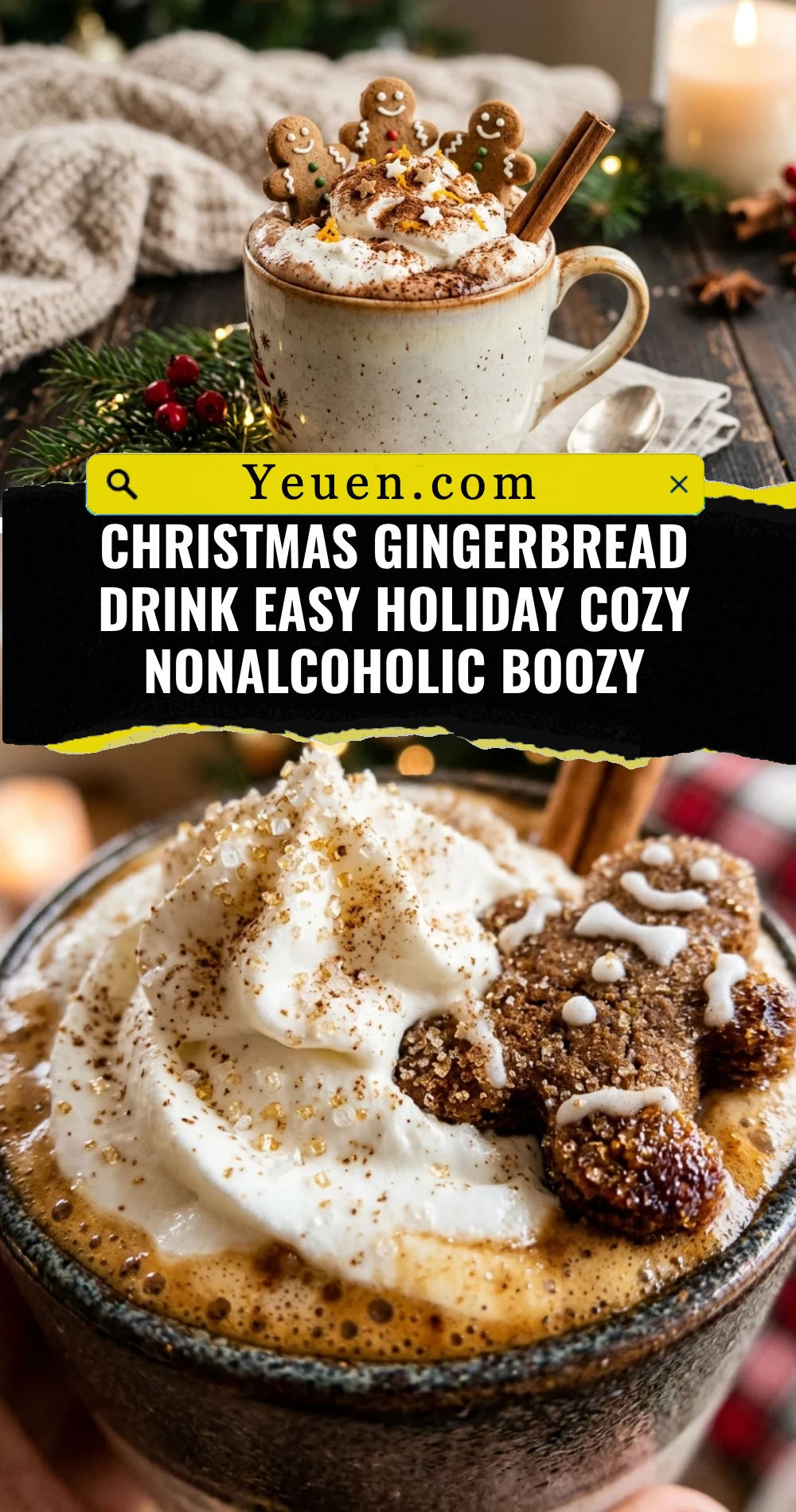 Christmas Gingerbread Drink Easy Holiday Cozy Nonalcoholic Boozy