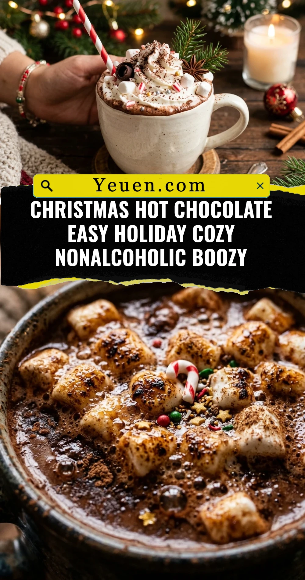 Christmas Hot Chocolate Easy Holiday Cozy Nonalcoholic Boozy