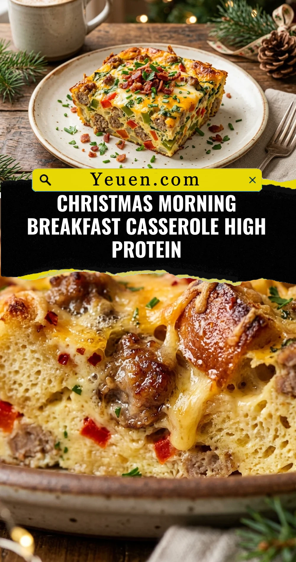 Christmas Morning Breakfast Casserole High Protein