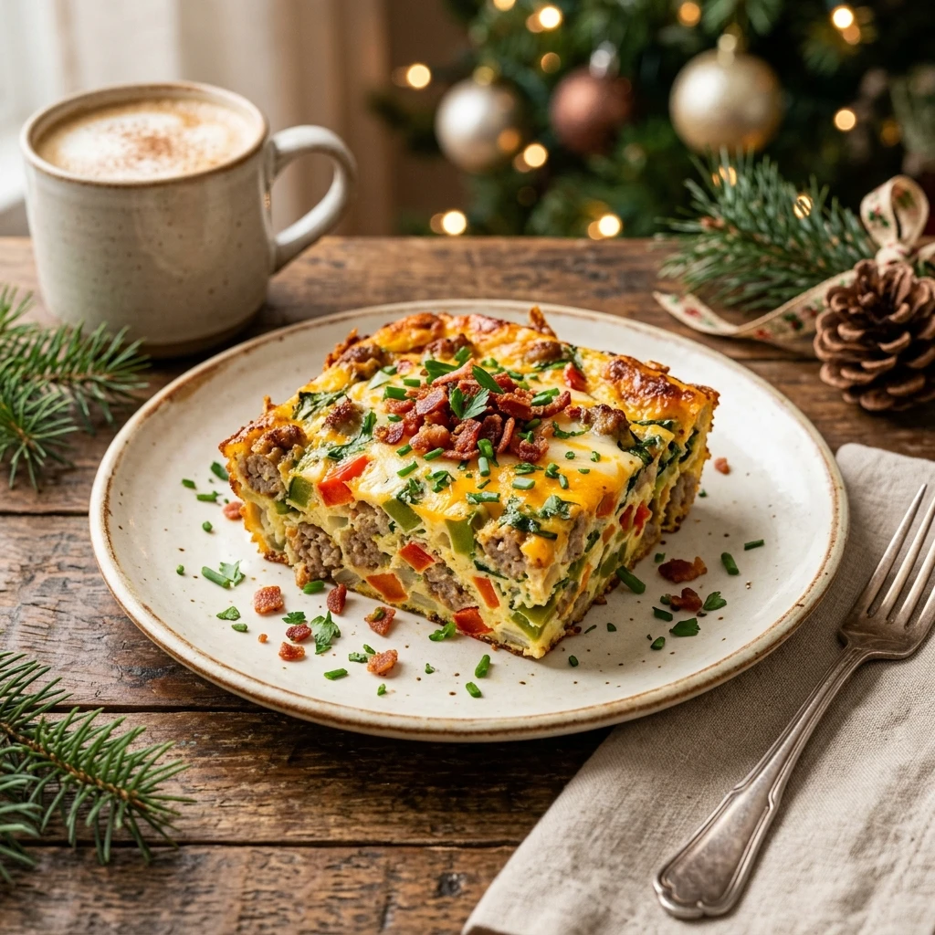 Christmas Morning Breakfast Casserole High Protein