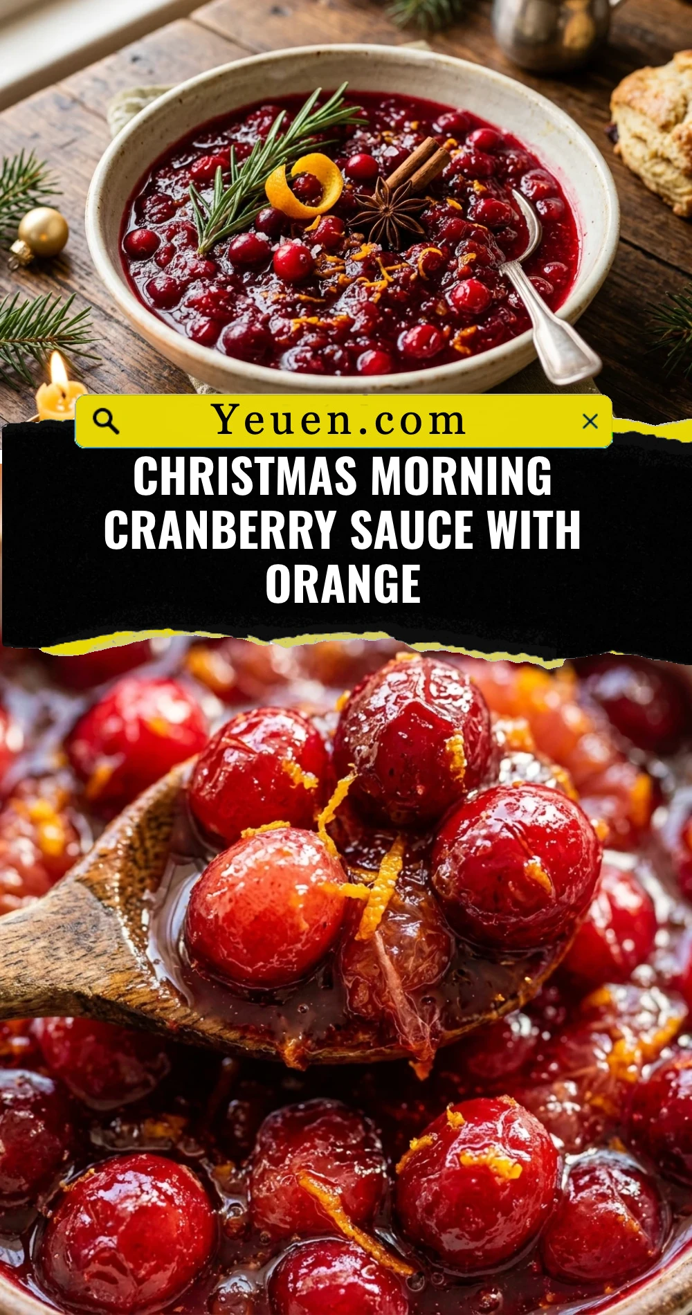Christmas Morning Cranberry Sauce With Orange