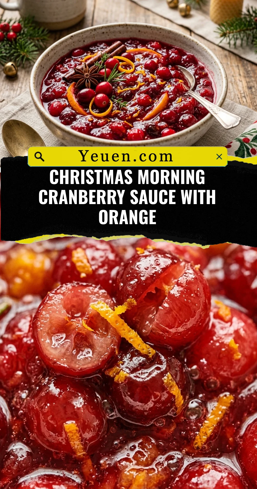 Christmas Morning Cranberry Sauce With Orange