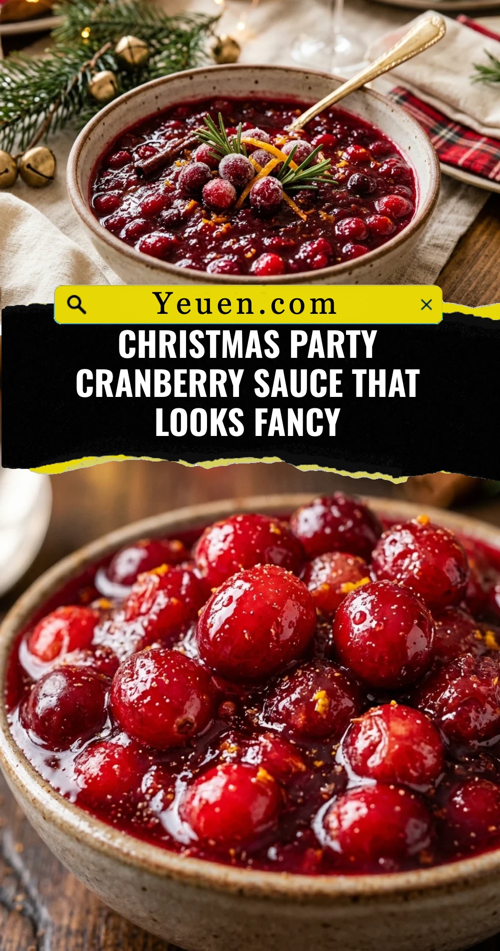 Christmas Party Cranberry Sauce That Looks Fancy