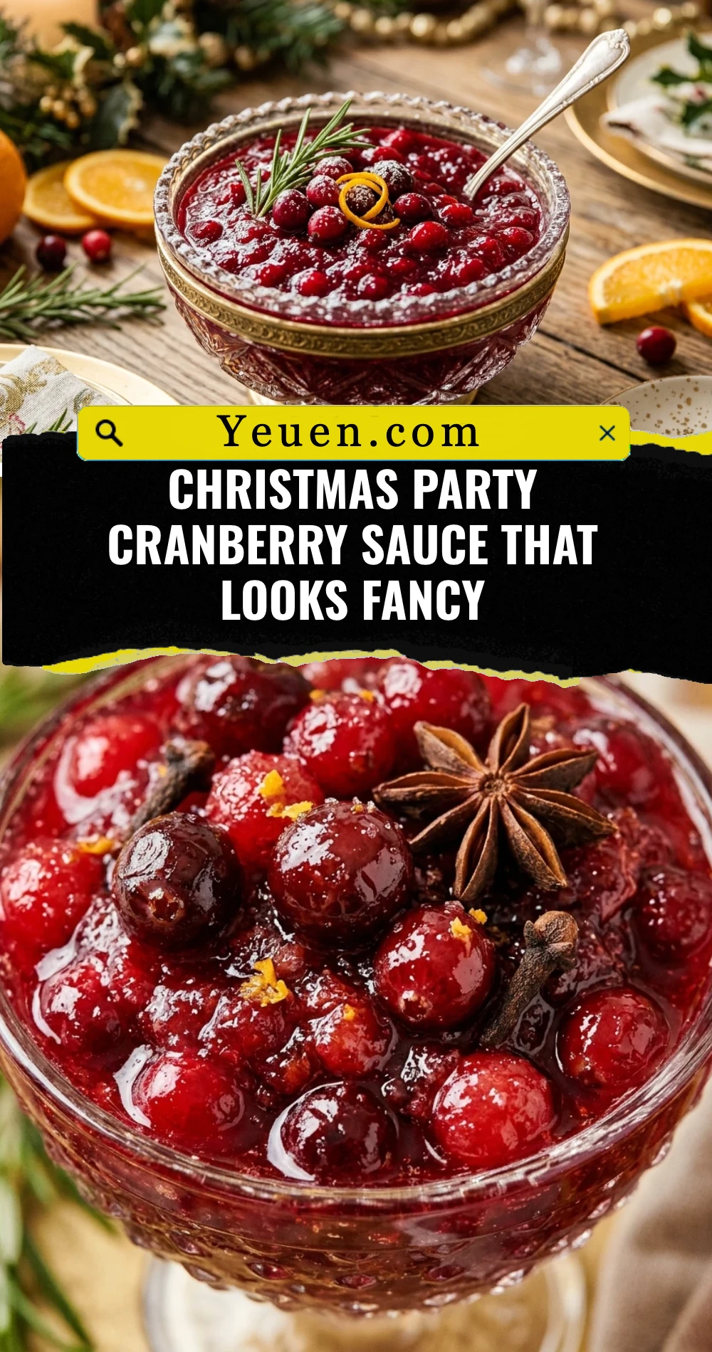 Christmas Party Cranberry Sauce That Looks Fancy