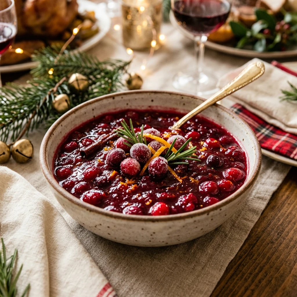 Christmas Party Cranberry Sauce That Looks Fancy