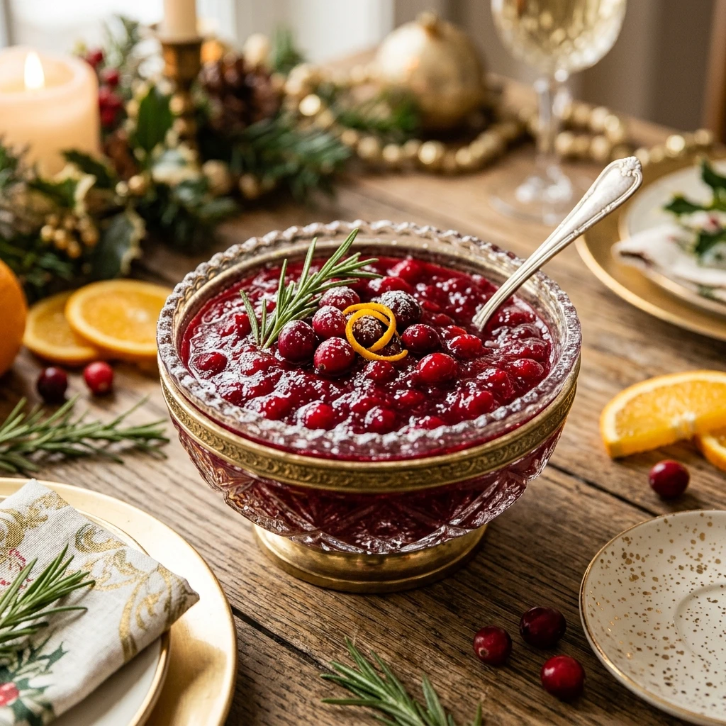 Christmas Party Cranberry Sauce That Looks Fancy