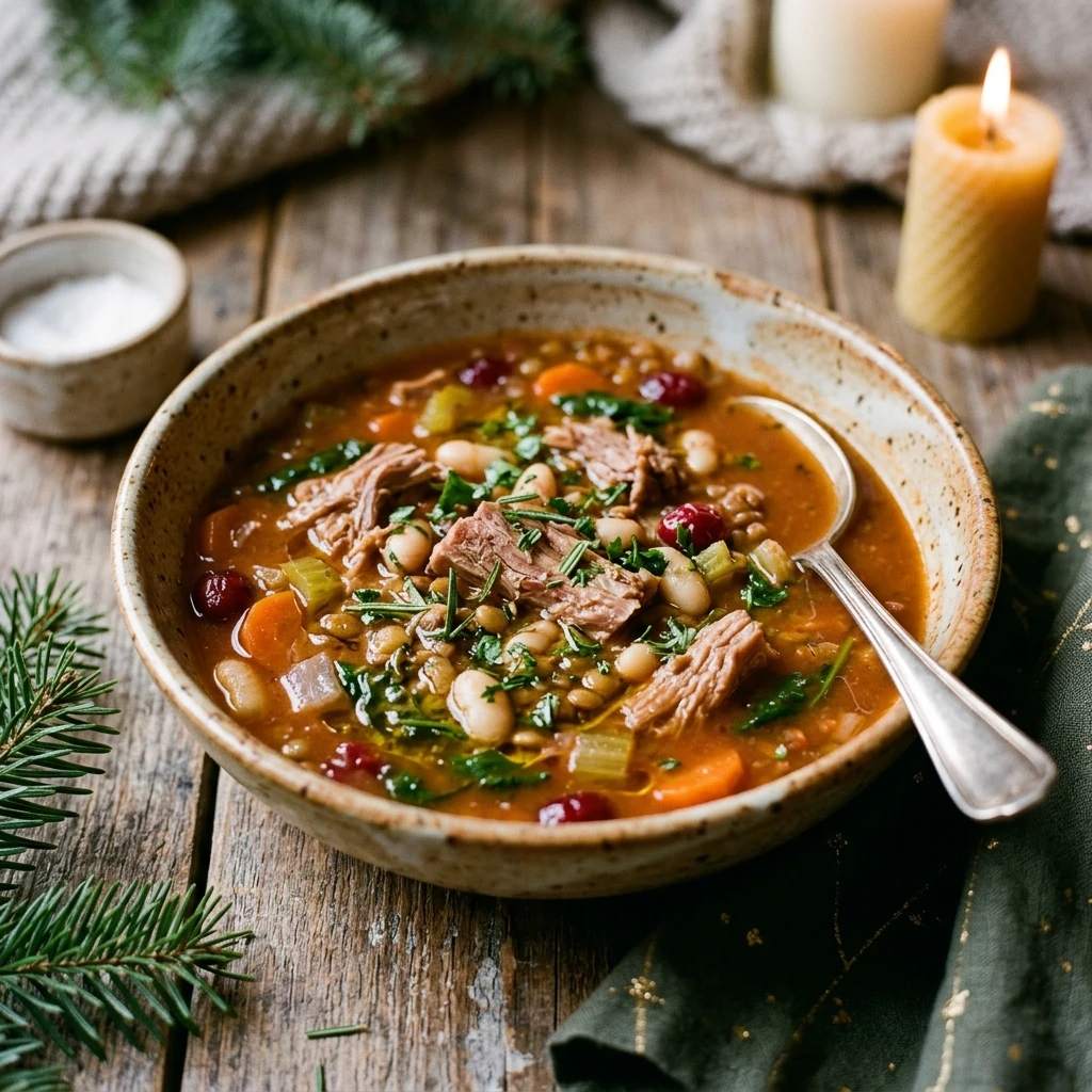 Christmas Soup Slow Cooker High Protein Under $20 Cozy Winter No Prep