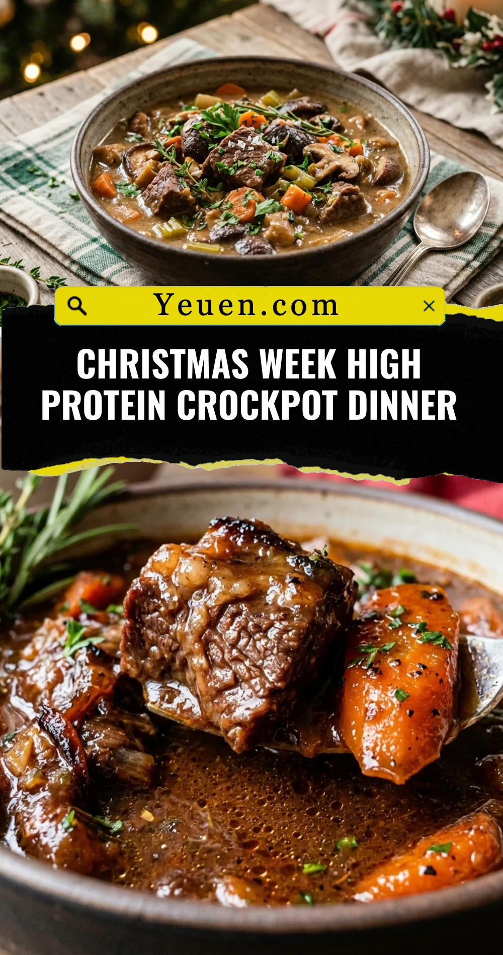 Christmas Week High Protein Crockpot Dinner