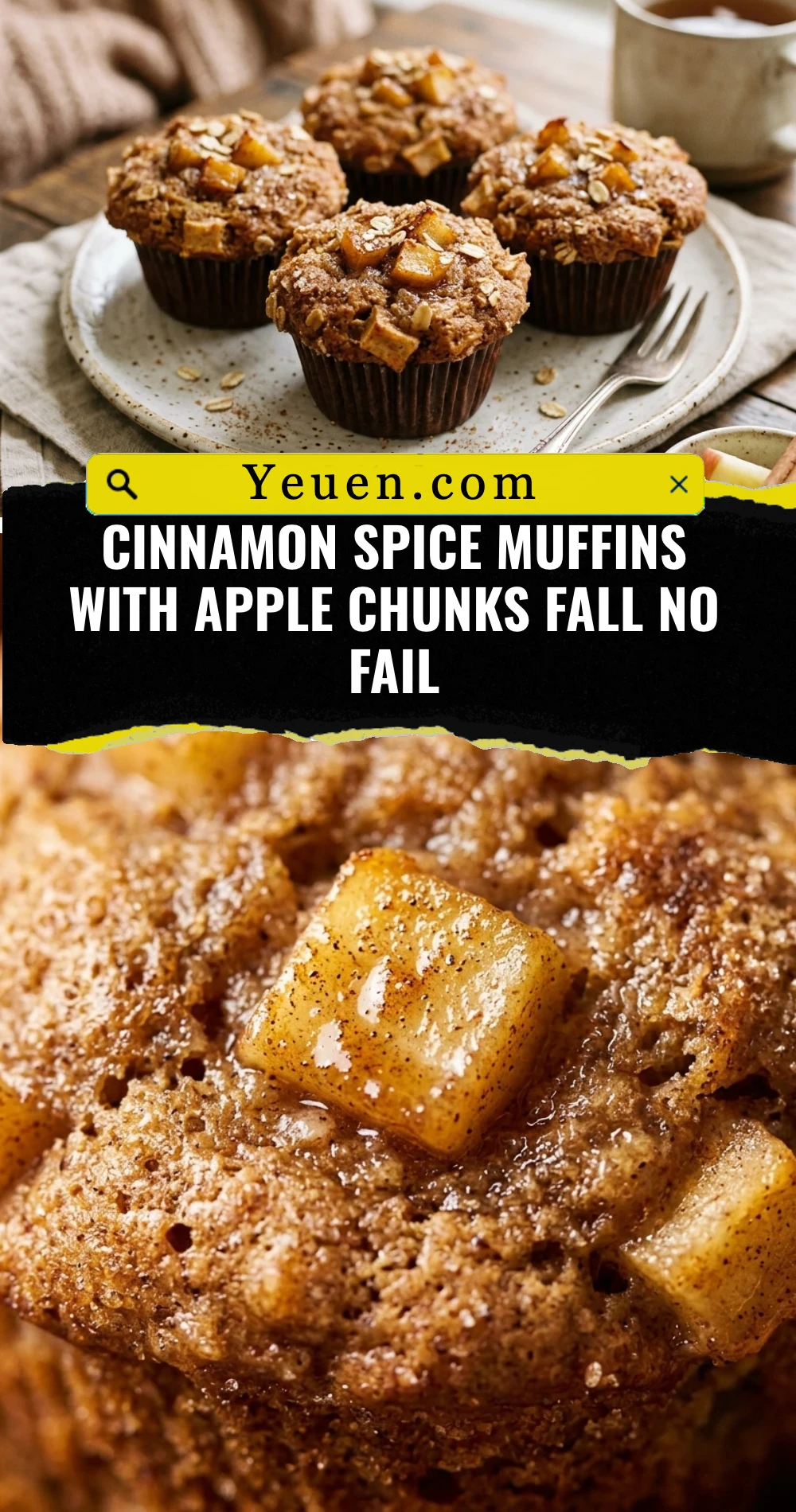 Cinnamon Spice Muffins With Apple Chunks Fall No Fail