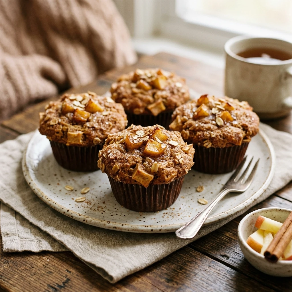 Cinnamon Spice Muffins With Apple Chunks Fall No Fail