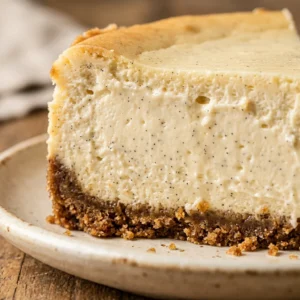 Classic New York Style Vanilla Bean Cheesecake Creamy Easy No Fail Recipe