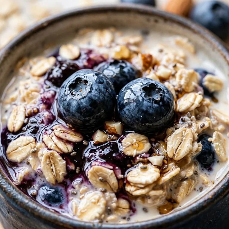 Classic Overnight Oats Blueberry Easy 5 Minute Breakfast Meal Prep