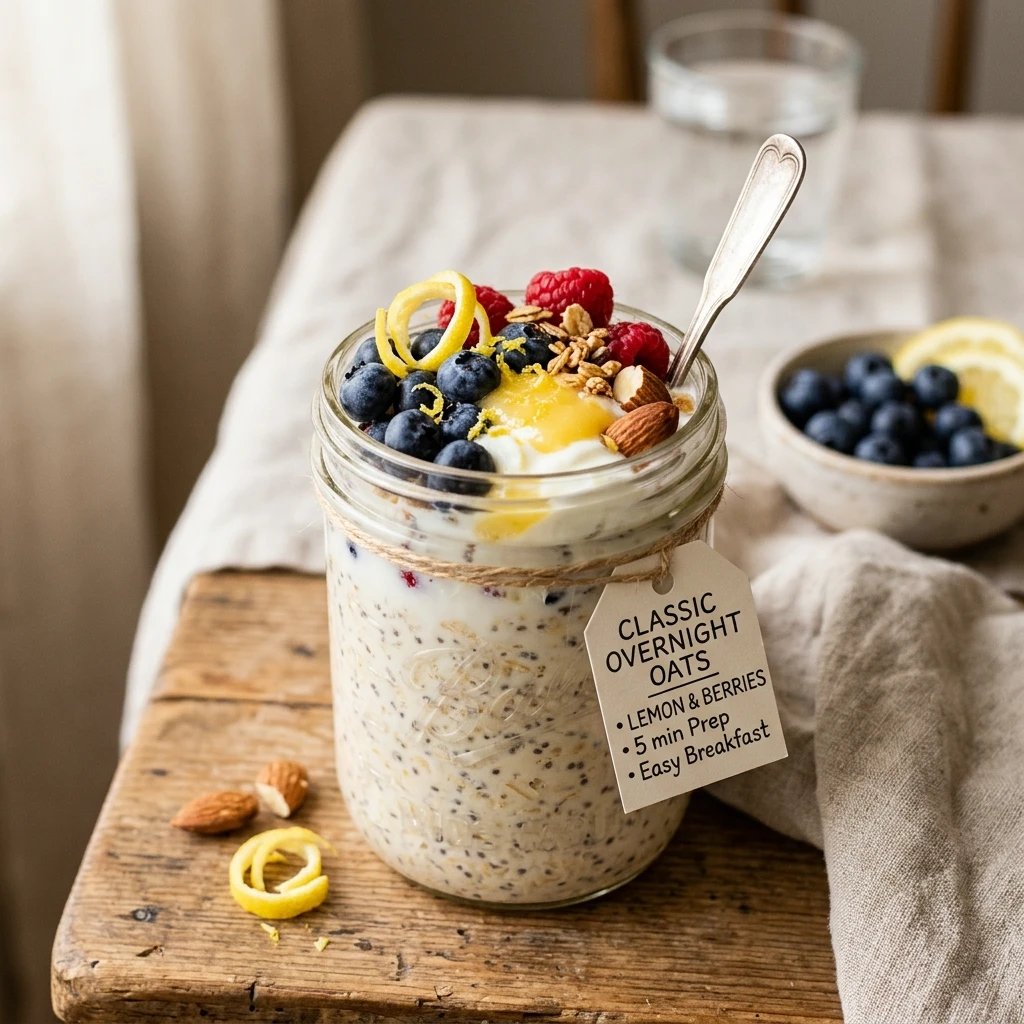 Classic Overnight Oats Lemon Easy 5 Minute Breakfast Meal Prep