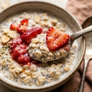 Classic Overnight Oats Strawberry Easy 5 Minute Breakfast Meal Prep