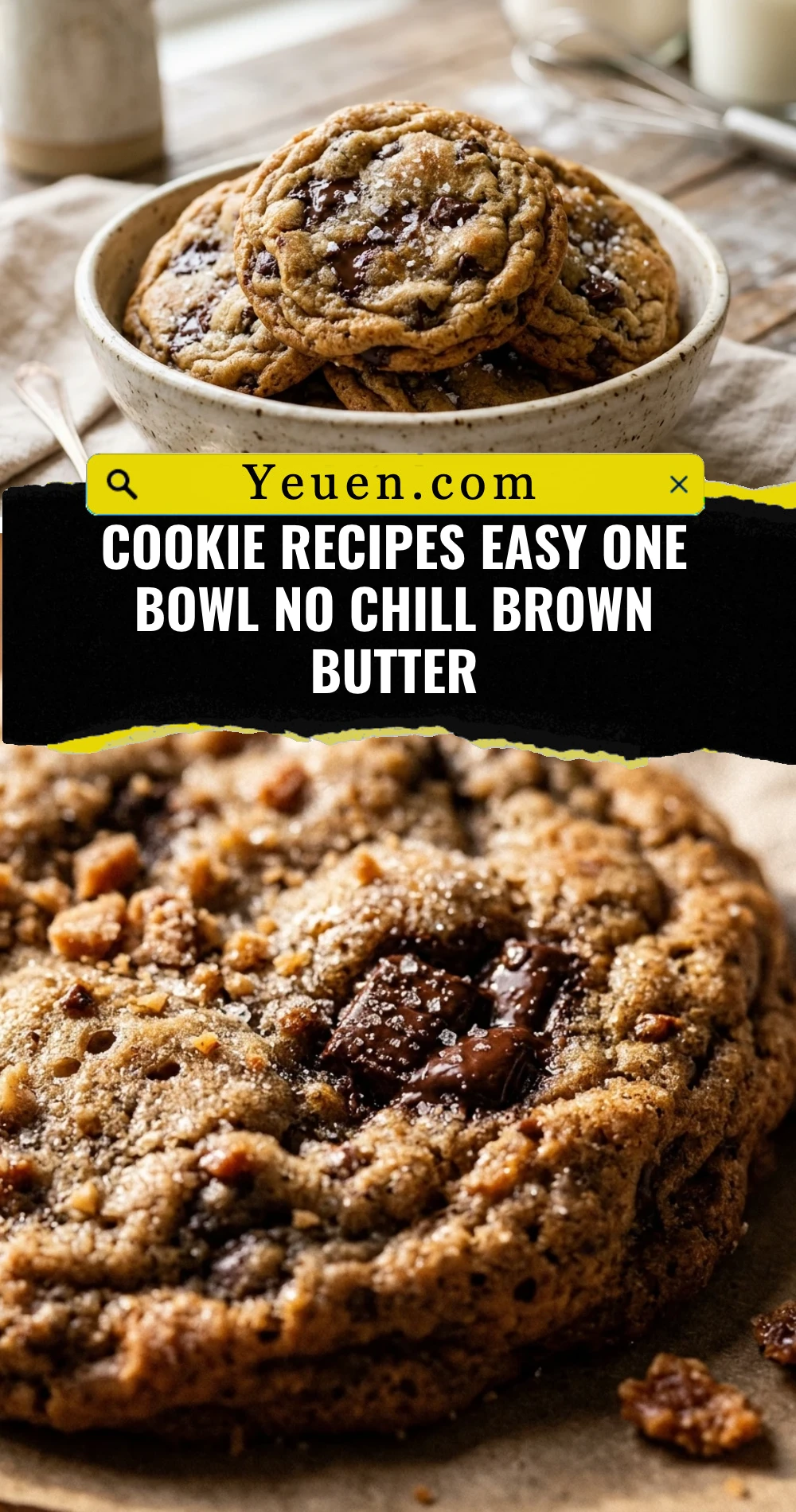 Cookie Recipes Easy One Bowl No Chill Brown Butter