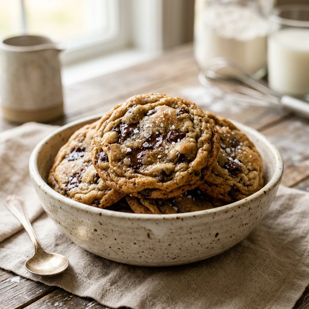 Cookie Recipes Easy One Bowl No Chill Brown Butter
