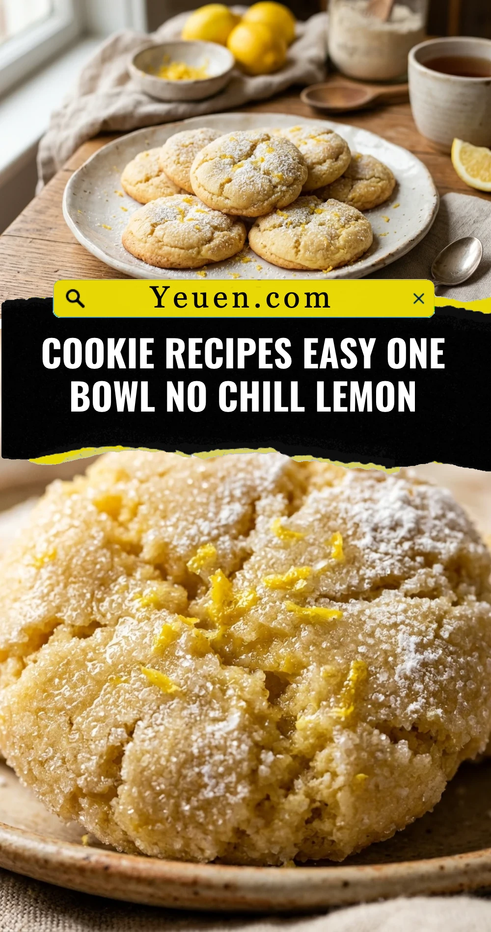 Cookie Recipes Easy One Bowl No Chill Lemon