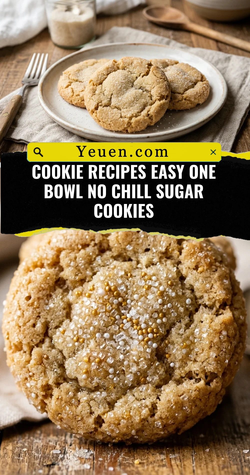 Cookie Recipes Easy One Bowl No Chill Sugar Cookies