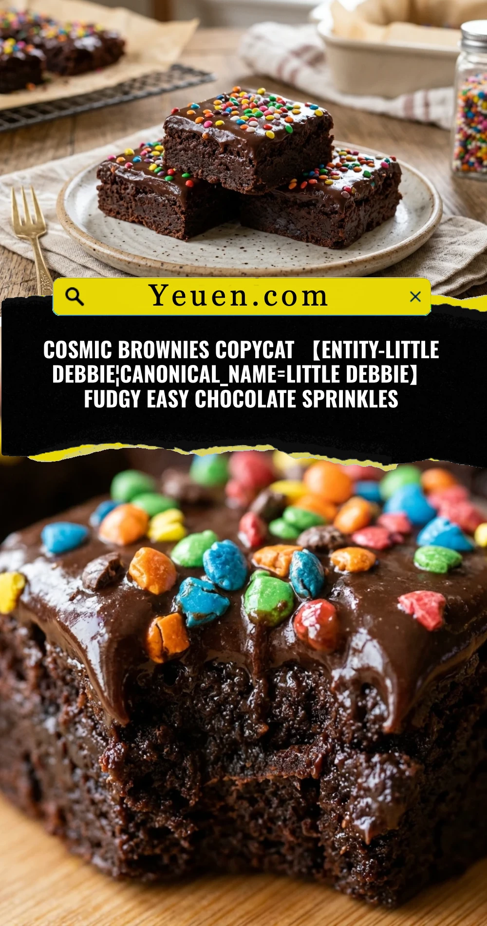 Cosmic Brownies Copycat 【entity-Little Debbie¦canonical_name=Little Debbie】 Fudgy Easy Chocolate Sprinkles