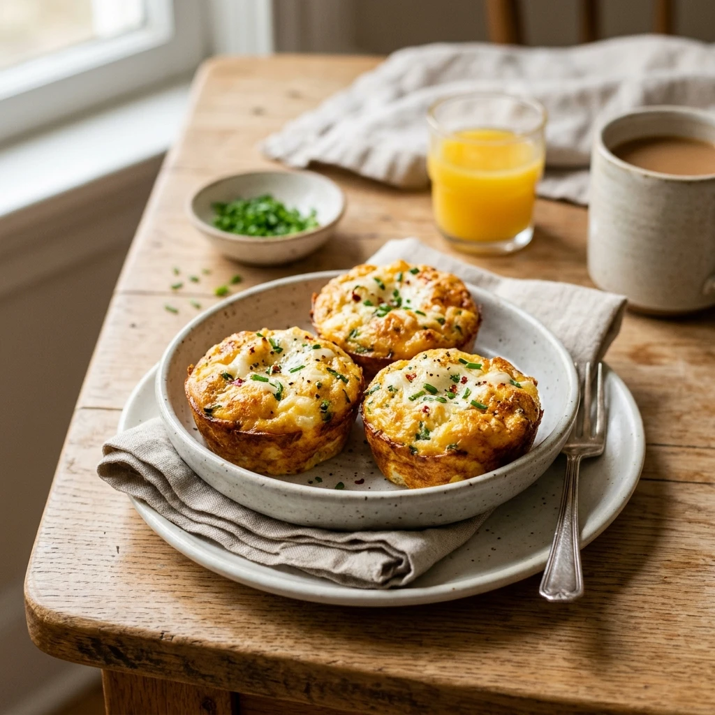 Cottage Cheese Bagel Egg Bites 20g+ High Protein Easy Breakfast 3 Ingredient