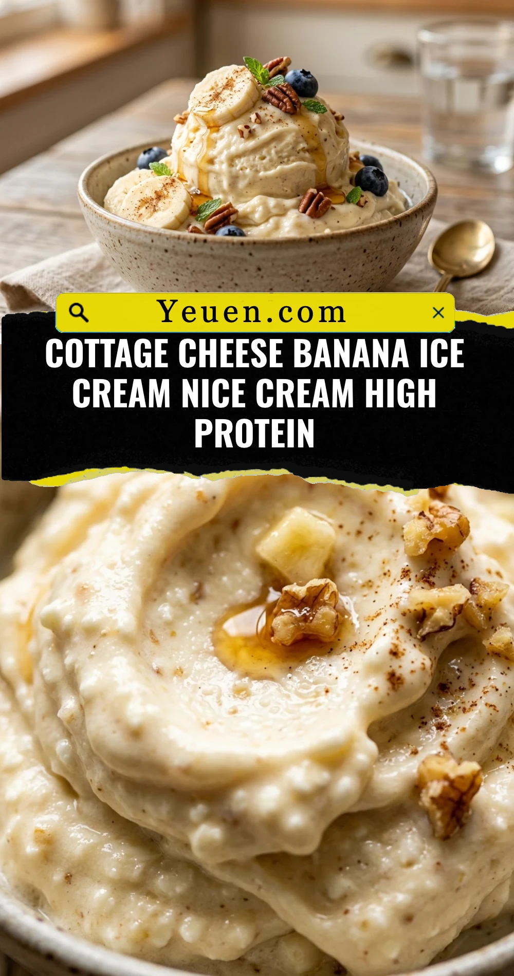 Cottage Cheese Banana Ice Cream Nice Cream High Protein