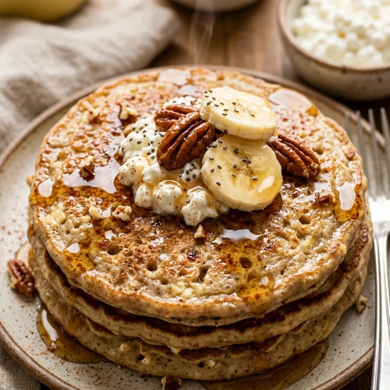 Cottage Cheese Banana Pancakes High Protein 3 Ingredients