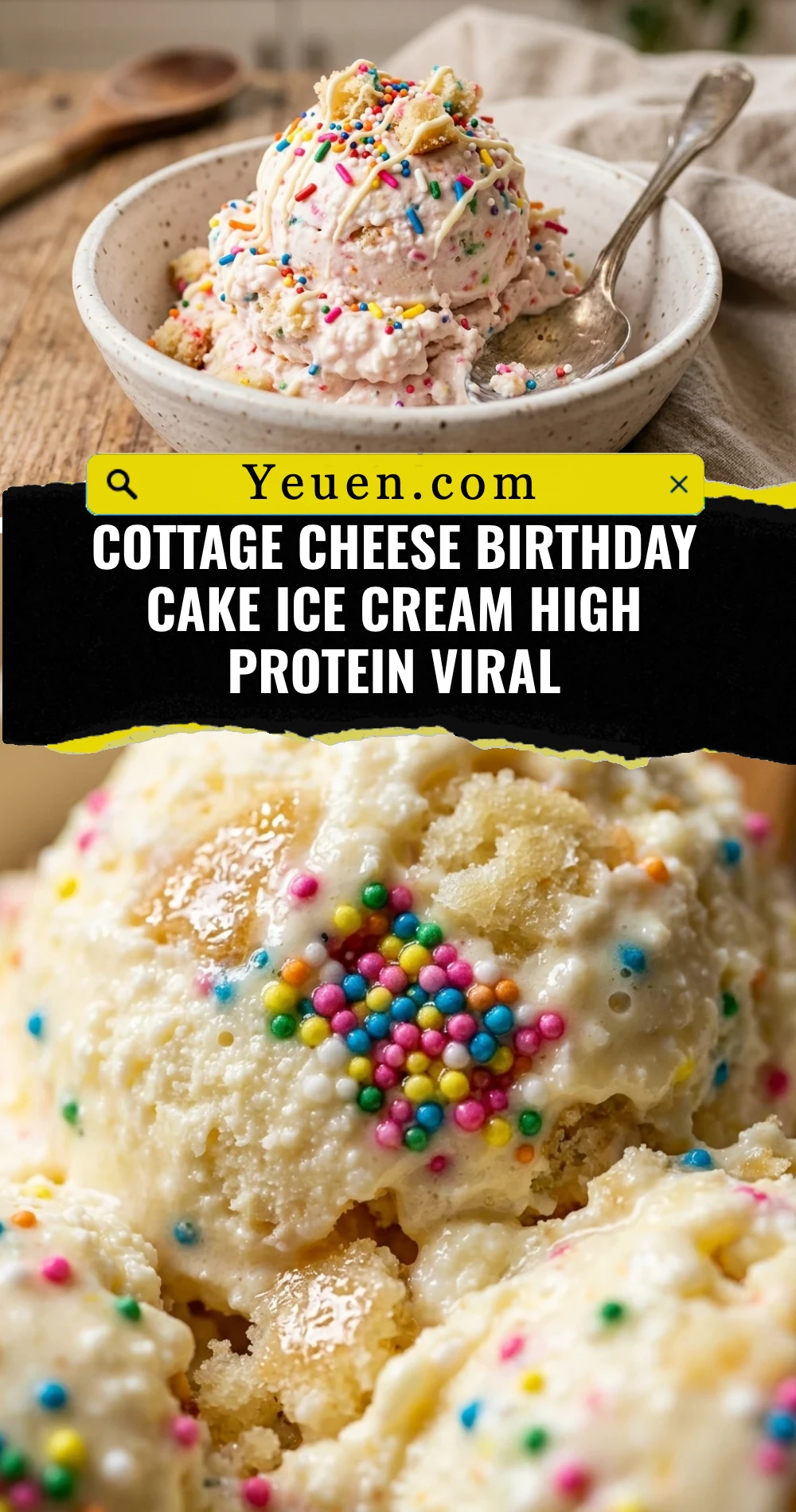 Cottage Cheese Birthday Cake Ice Cream High Protein Viral