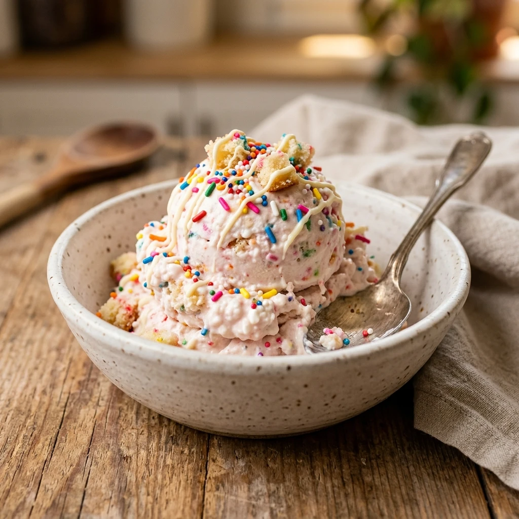 Cottage Cheese Birthday Cake Ice Cream High Protein Viral