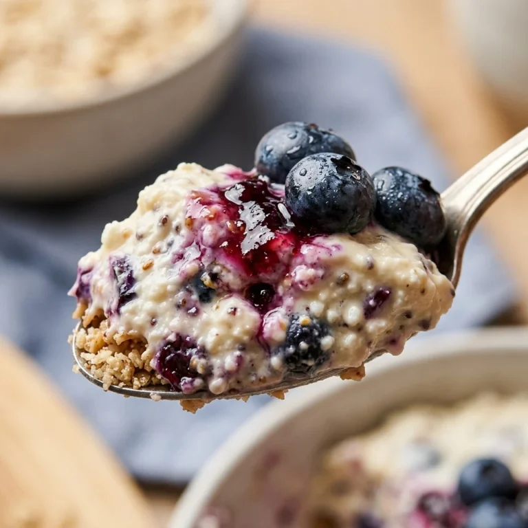 Cottage Cheese Blueberry Cheesecake High Protein No Bake