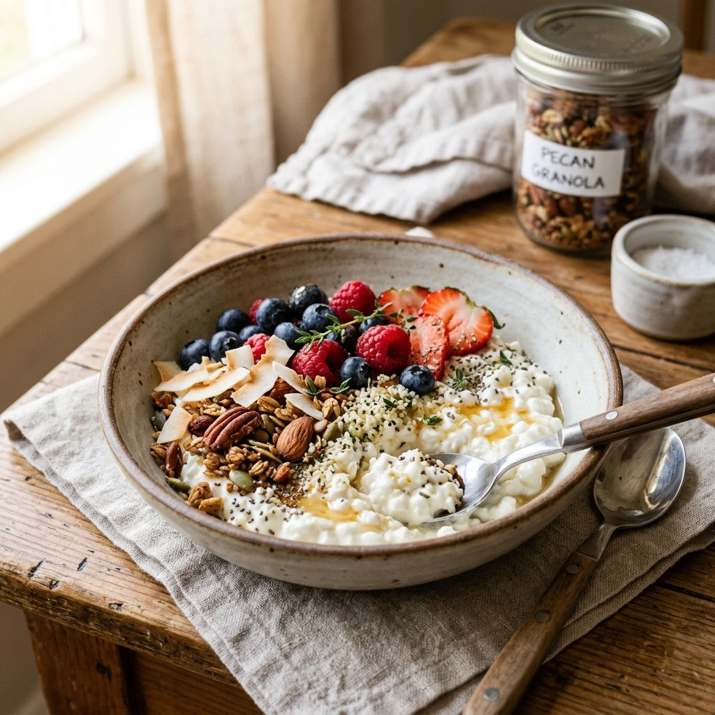Cottage Cheese Bowl High Protein 30g+ Easy Low Carb Meal Prep