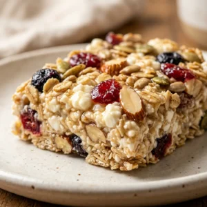 Cottage Cheese Breakfast Bars High Protein No Bake