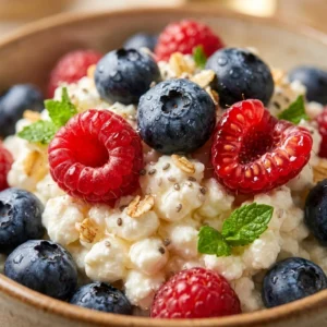 Cottage Cheese Breakfast Bowl Sweet High Protein Berries
