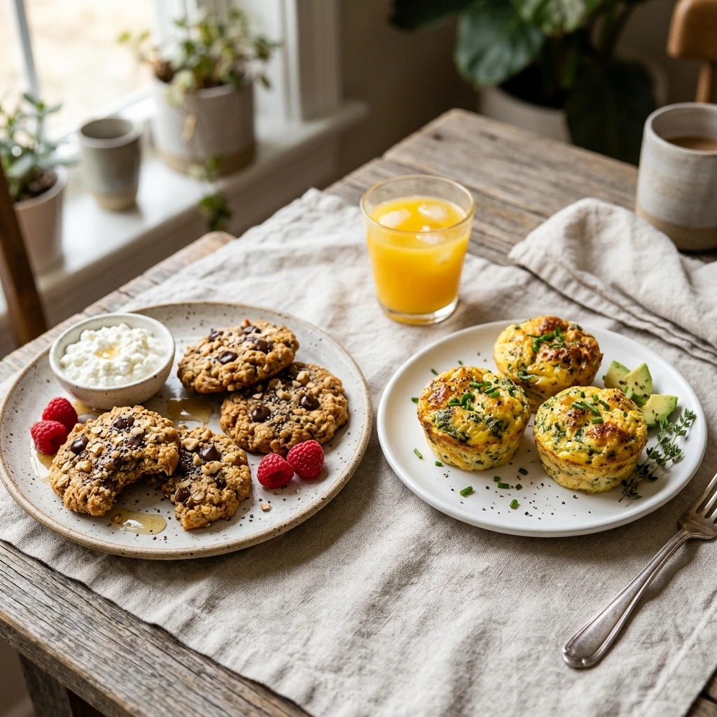 Cottage Cheese Breakfast Cookies 20g+ Easy High Protein Egg Bites 3 Ingredient