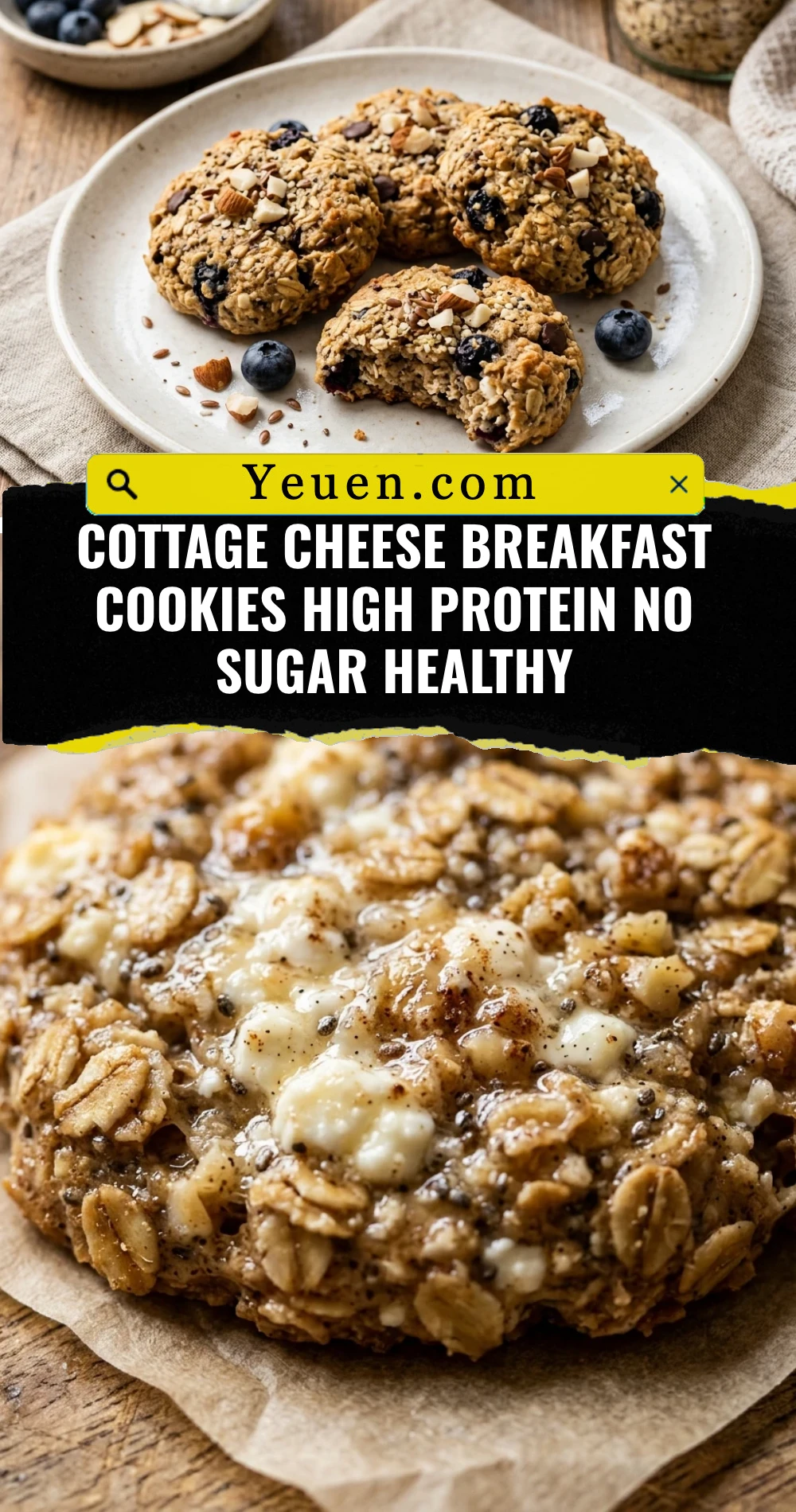 Cottage Cheese Breakfast Cookies High Protein No Sugar Healthy