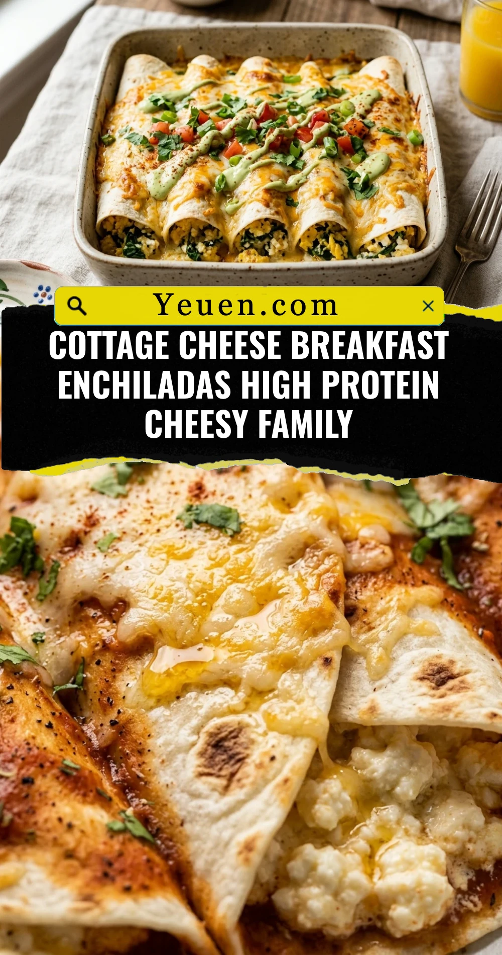 Cottage Cheese Breakfast Enchiladas High Protein Cheesy Family