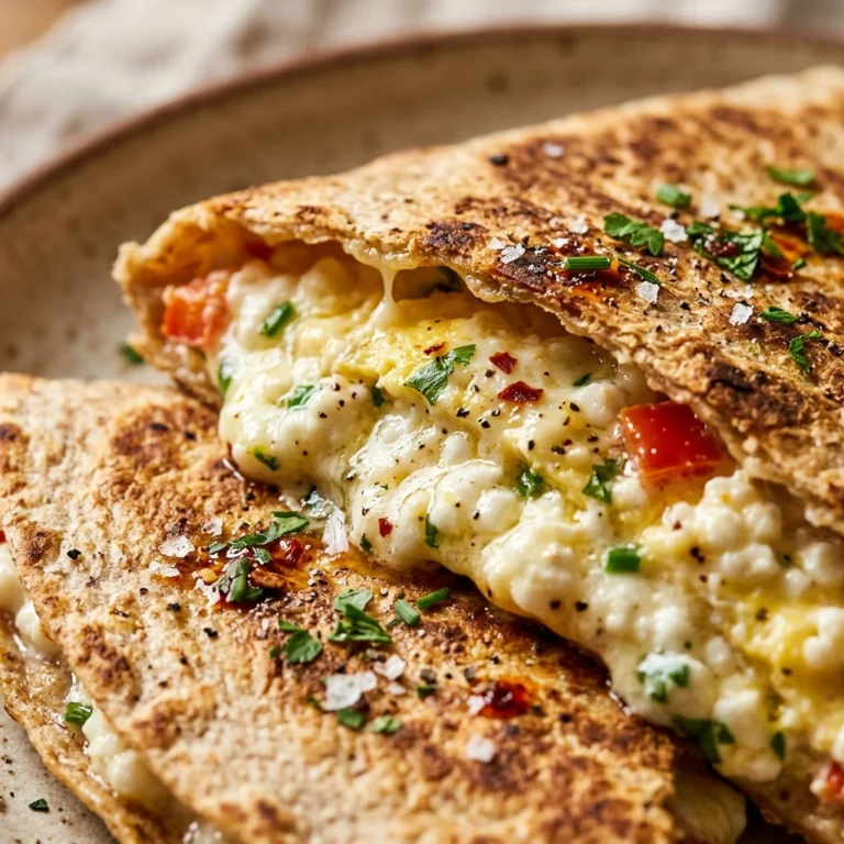 Cottage Cheese Breakfast Quesadilla High Protein 20g