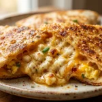Cottage Cheese Breakfast Quesadilla High Protein Cheesy Crispy