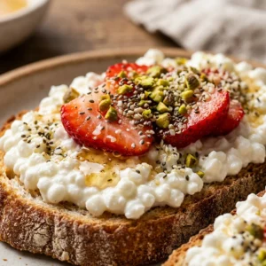 Cottage Cheese Breakfast Toast High Protein 20g+