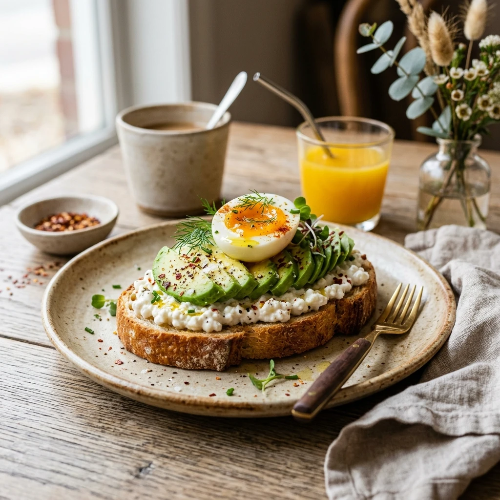 Cottage Cheese Breakfast Toast High Protein 20g+