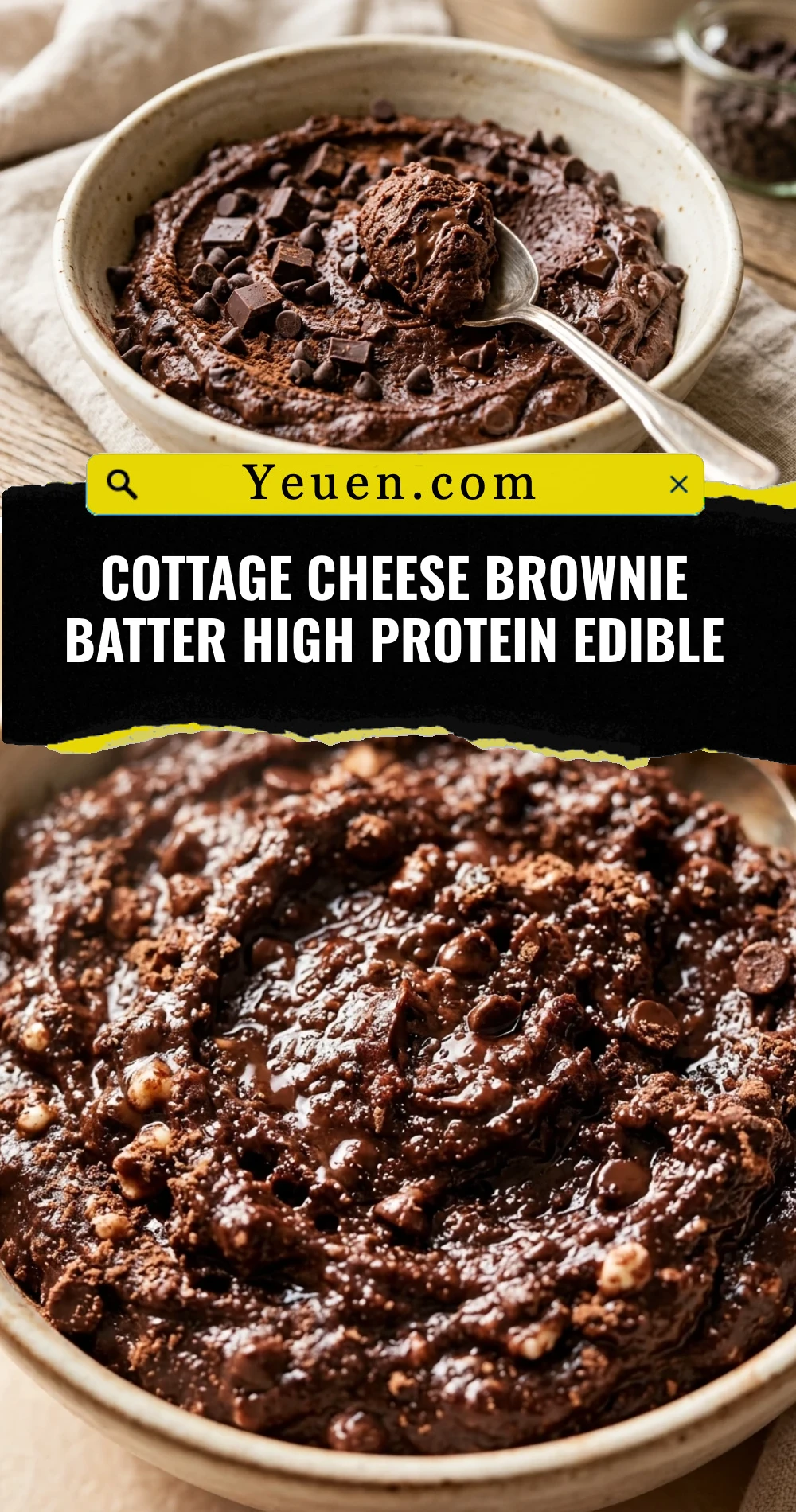 Cottage Cheese Brownie Batter High Protein Edible