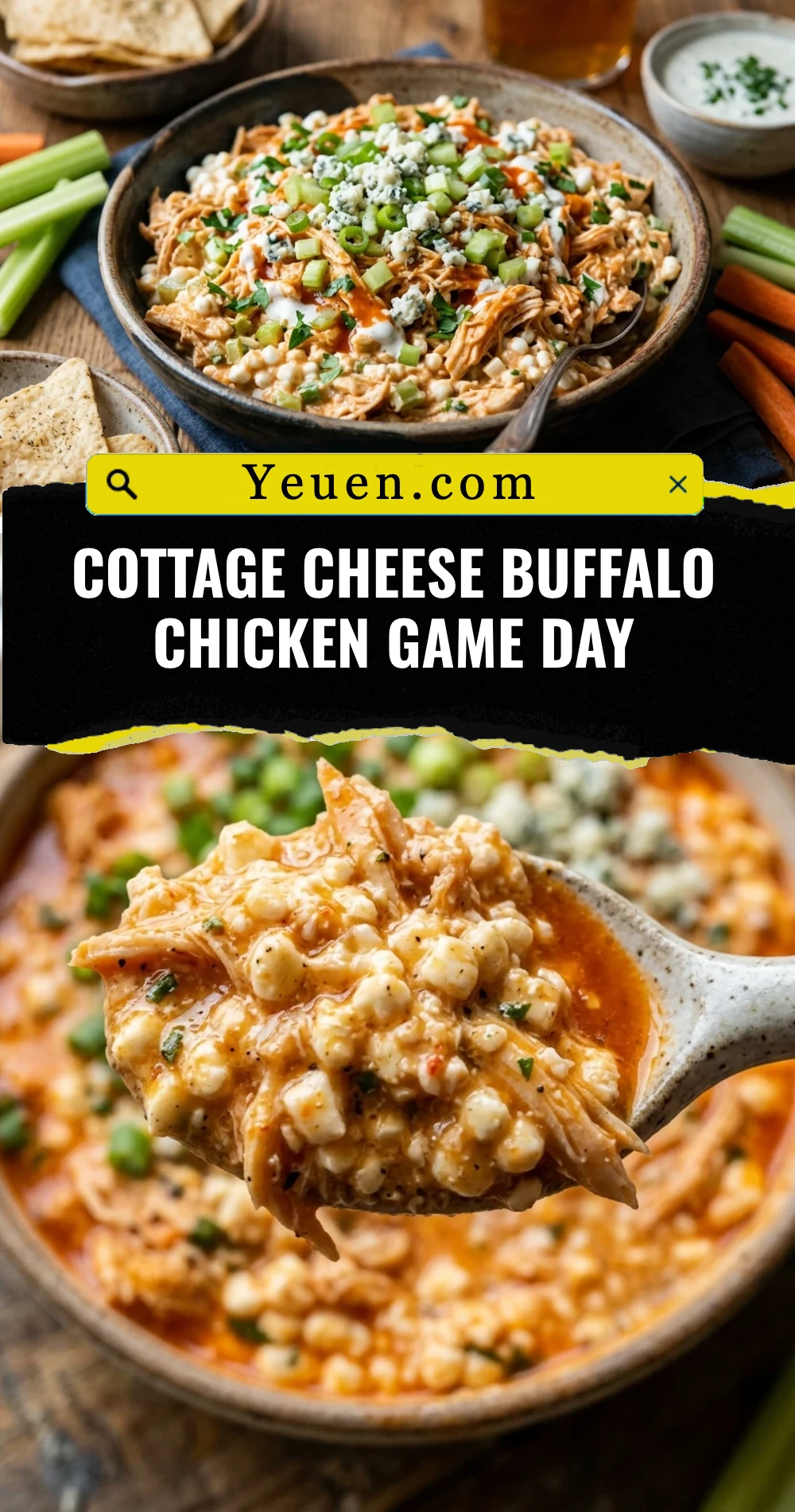 Cottage Cheese Buffalo Chicken Game Day