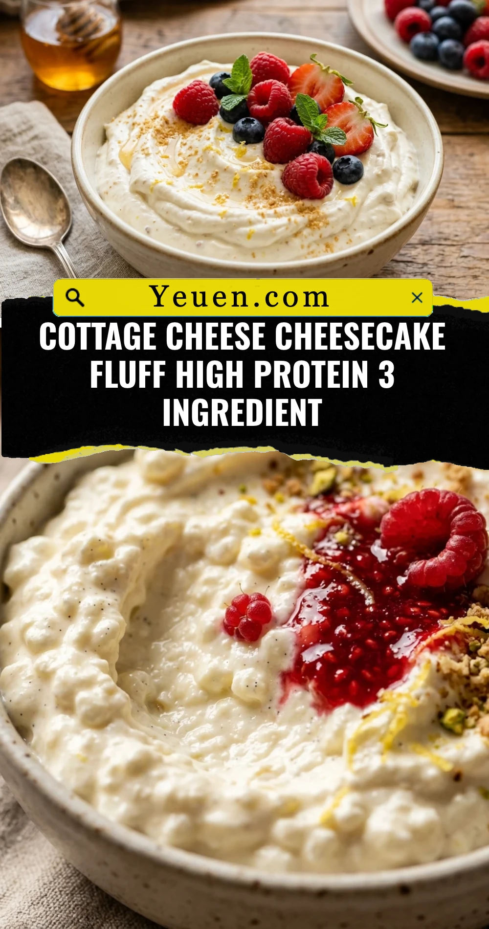 Cottage Cheese Cheesecake Fluff High Protein 3 Ingredient