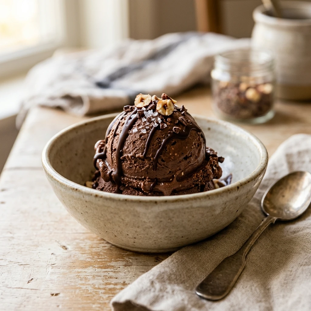 Cottage Cheese Chocolate Ice Cream High Protein 30g