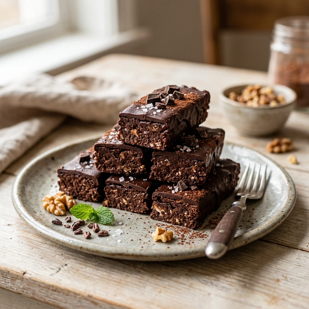 Cottage Cheese Chocolate Protein Bars - No Bake