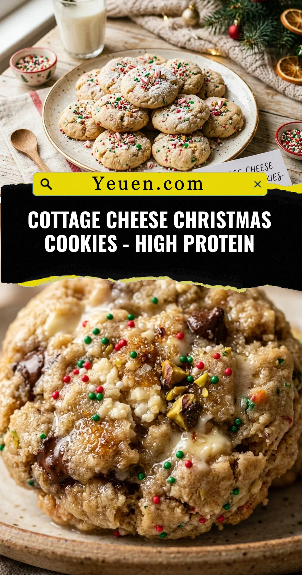 Cottage Cheese Christmas Cookies - High Protein