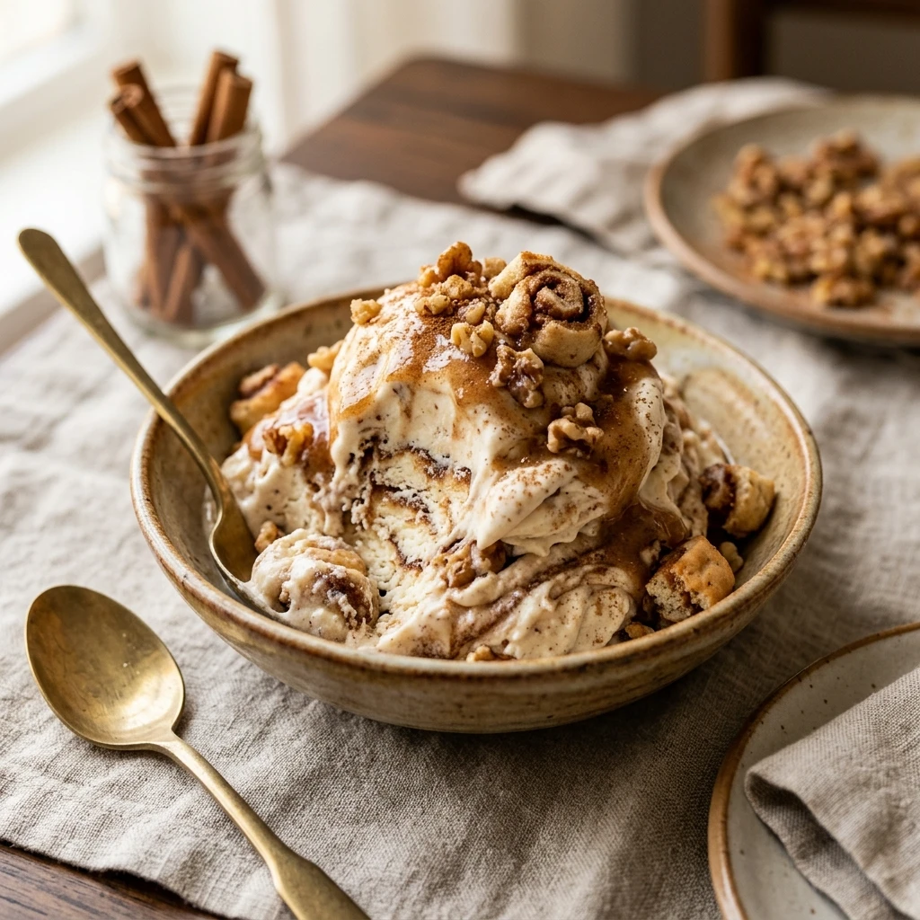Cottage Cheese Cinnamon Roll Ice Cream High Protein Viral